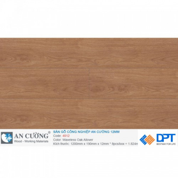 Sàn gỗ An Cường 4012 Waveless Oak Allover 12mm