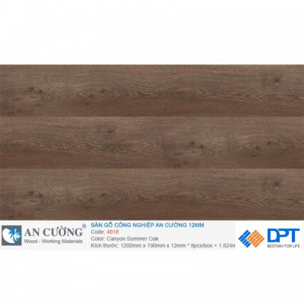 Sàn gỗ An Cường 4018 Canyon Summer Oak 12mm
