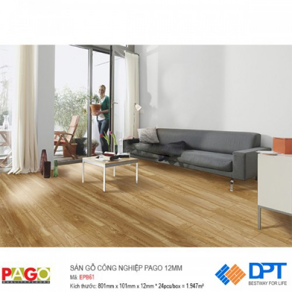 Sàn gỗ công nghiệp Pago EPB61 12mm