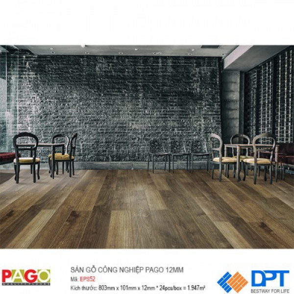 Sàn gỗ công nghiệp Pago EPS52