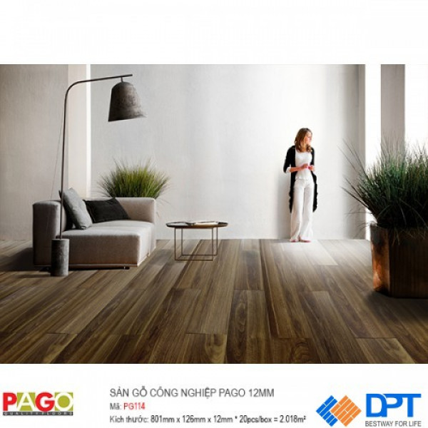Sàn gỗ công nghiệp Pago PG114 12mm