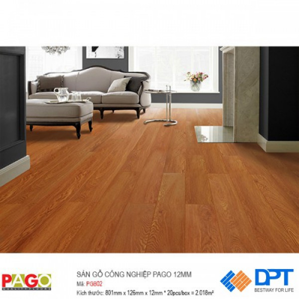 Sàn gỗ công nghiệp Pago PGB02 12mm