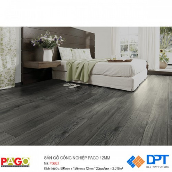 Sàn gỗ công nghiệp Pago PGB03 12mm