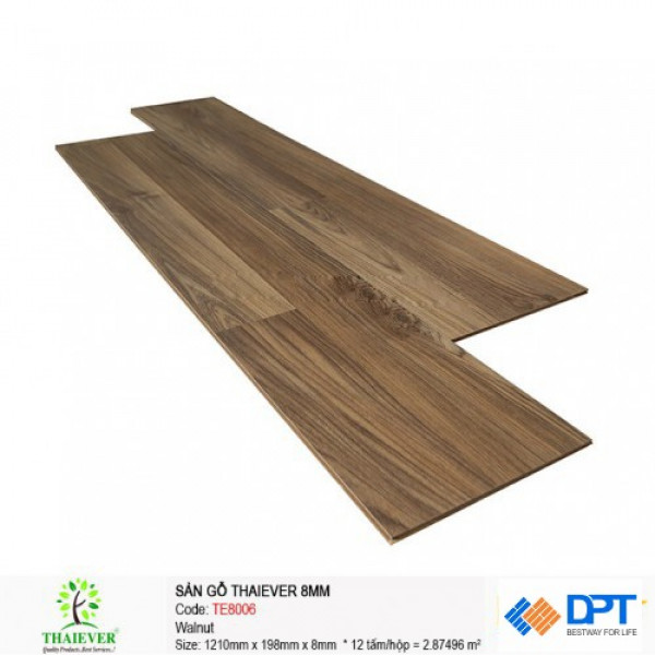 Sàn gỗ công nghiệp Thaiever TE8006 Walnut 8mm