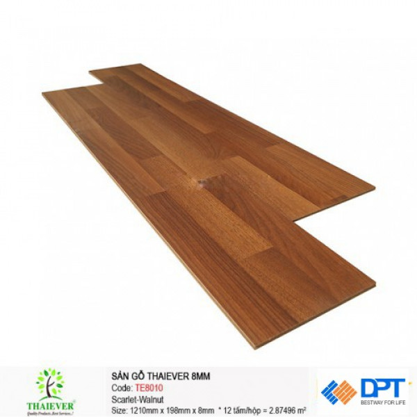 Sàn gỗ công nghiệp Thaiever TE8010 Scralet Walnut 8mm