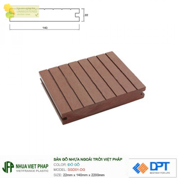 Sàn gỗ đặc việt pháp SGD01-DG 22x140mm