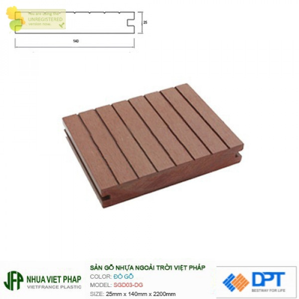 Sàn gỗ đặc việt pháp SGD03-DG 25x140mm