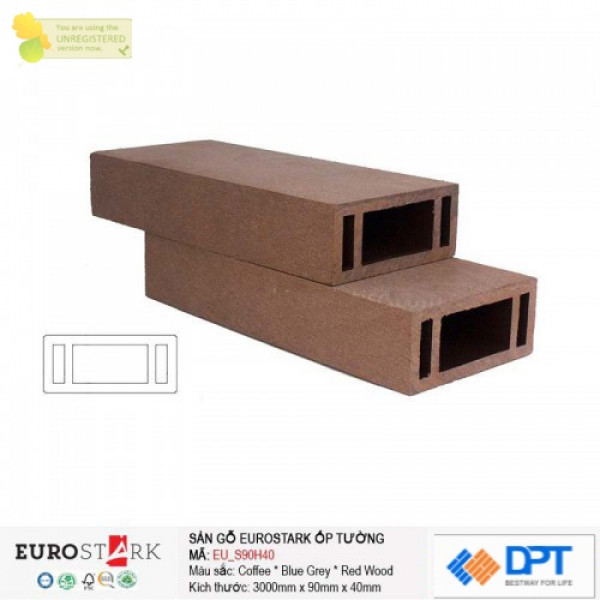 Sàn gỗ ngoài trời hệ lam gỗ nhựa EuroStark EU-S90h40