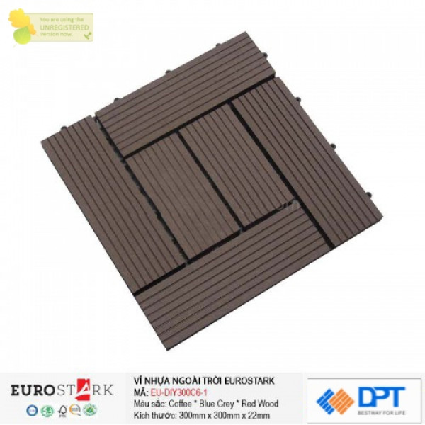 Sàn gỗ ngoài trời vỉ gỗ nhựa EuroStark EU-DIY300C6-1
