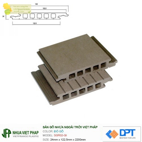 Sàn gỗ rỗng Việt Pháp SGR02-GI 24x1225mm
