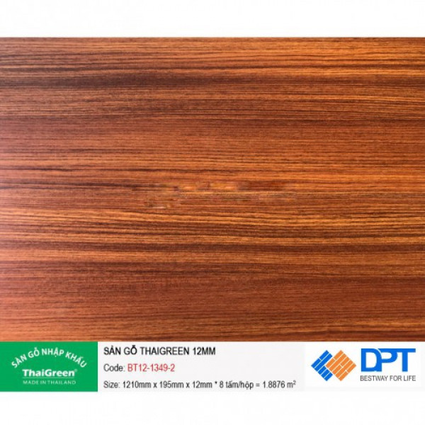 sàn gỗ thái công nghiệp ThaiGreen BT1213492 12mm