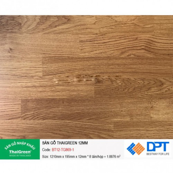 sàn gỗ thái công nghiệp ThaiGreen BT12TG8691 12mm