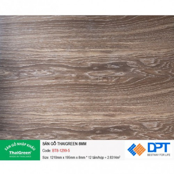 sàn gỗ thái công nghiệp ThaiGreen BT812995 8mm