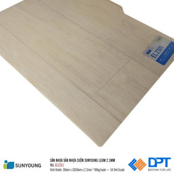 Sàn nhựa dán keo cuộn SunYoung EL2301 2.3mm