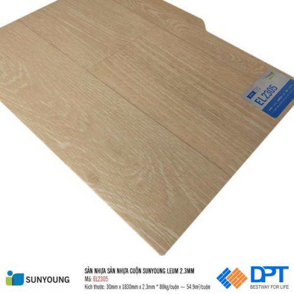 Sàn nhựa dán keo cuộn SunYoung EL2305 2.3mm