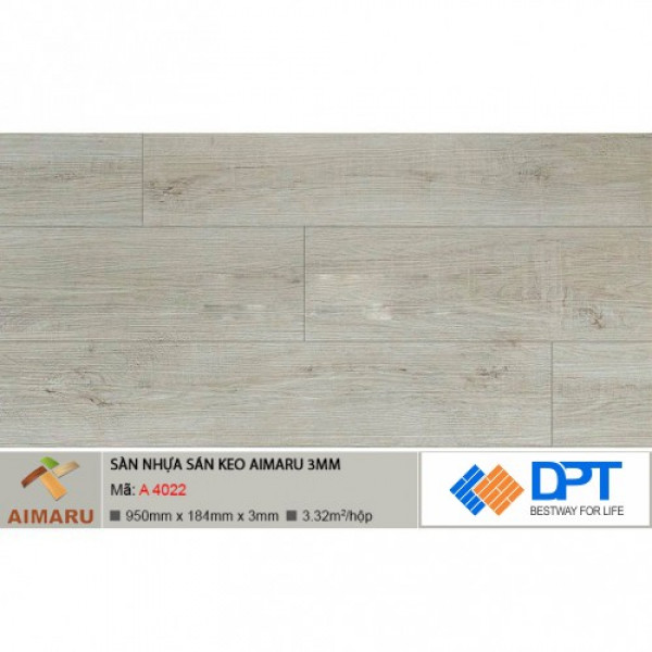 Sàn nhựa dán keo vân gỗ Aimaru A4022 3mm