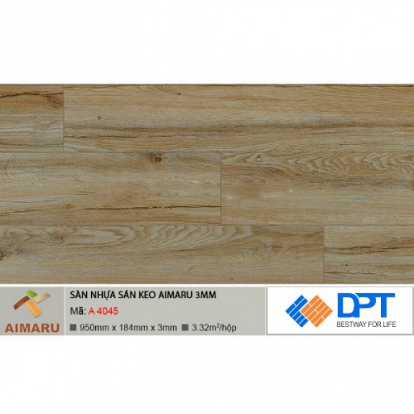 Sàn nhựa dán keo vân gỗ Aimaru A4045 3mm