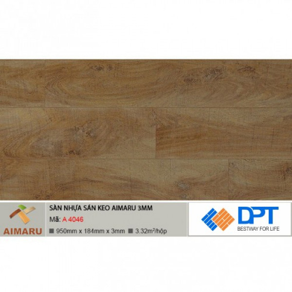 Sàn nhựa dán keo vân gỗ Aimaru A4046 3mm