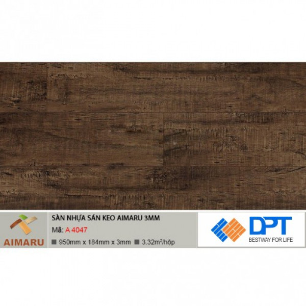 Sàn nhựa dán keo vân gỗ Aimaru A4047 3mm
