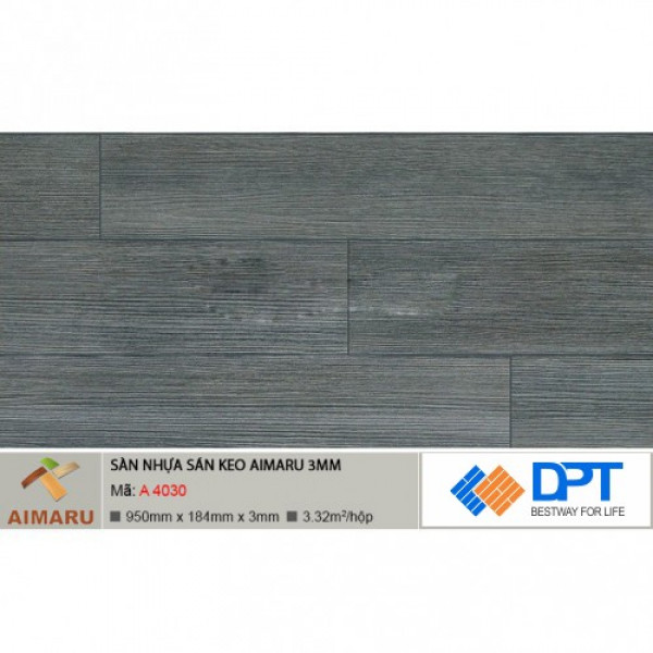 Sàn nhựa dán keo vân gỗ Aimaru A4030 3mm