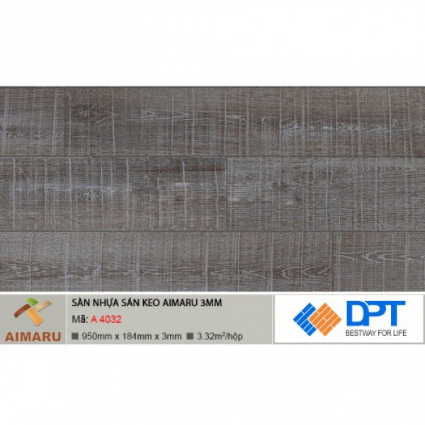 Sàn nhựa dán keo vân gỗ Aimaru A4032 3mm