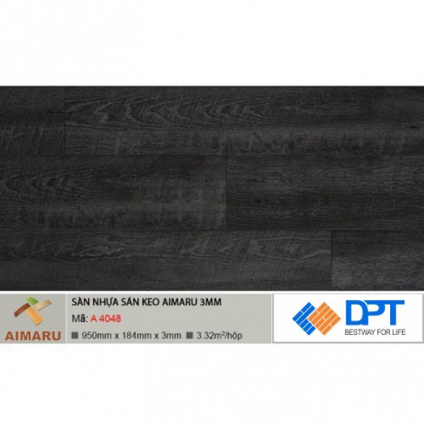Sàn nhựa dán keo vân gỗ Aimaru A4048 3mm